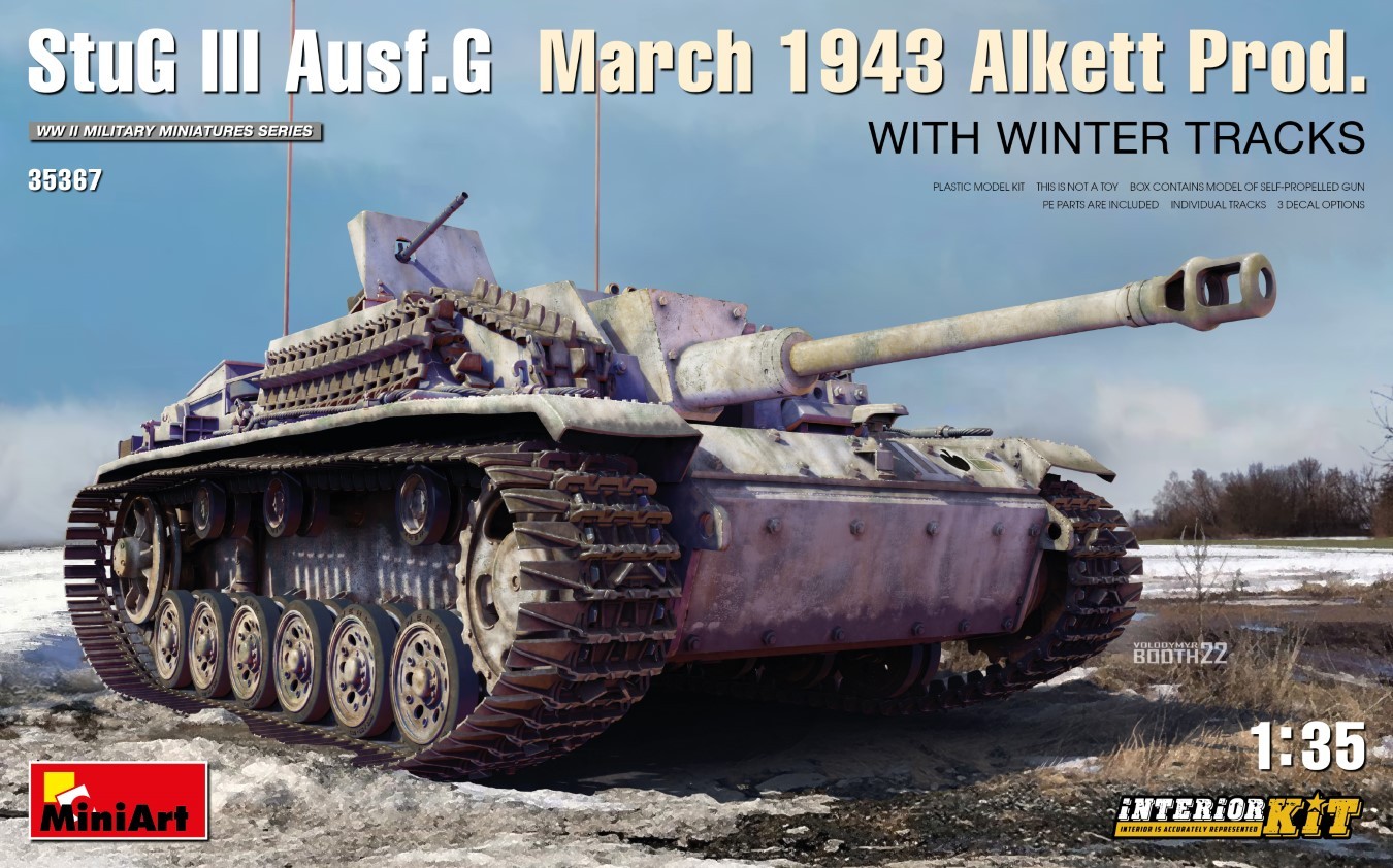 MiniArt 35367 1:35 StuG III Ausf. G Mart 1943 Alkett Prod Kış Paleti ile. Interior Kit