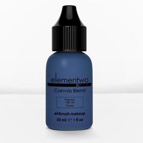 Elementwo Pro Canvas Blend Airbrush Makeup CBP-28 Pewter Mat Pigment 30ml.