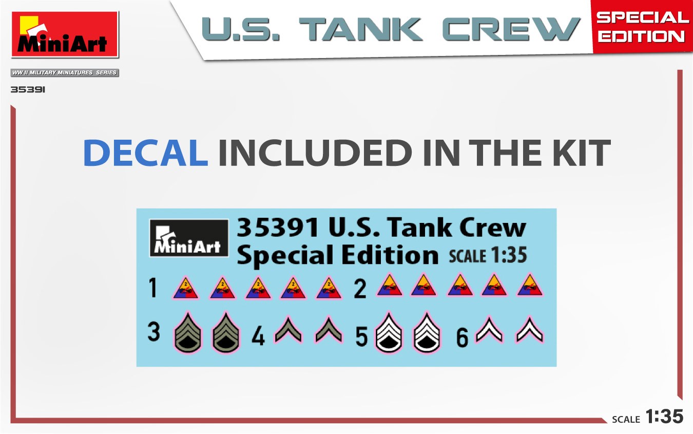 MiniArt 35391 1:35 ABD Tank Mürettebatı. Özel Üretim