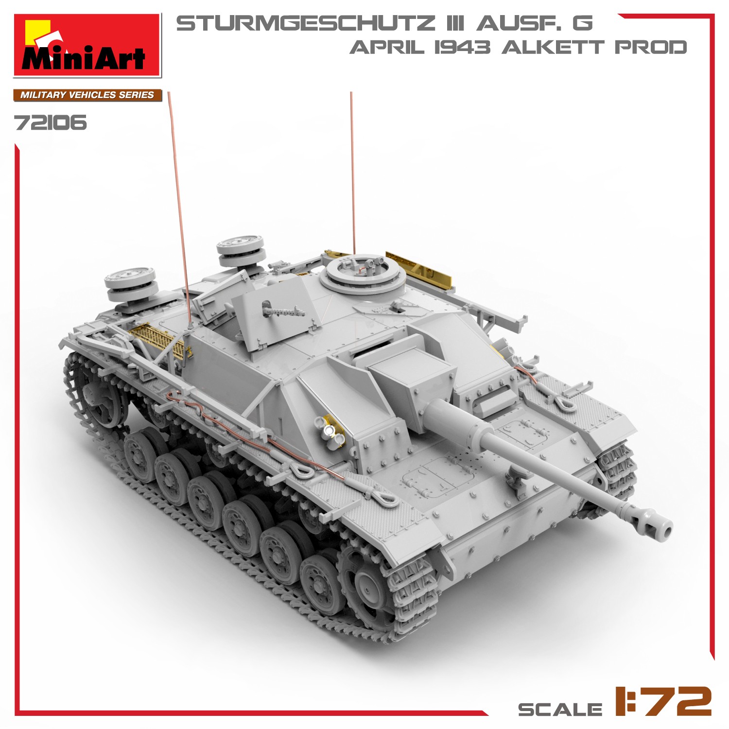 MiniArt 72106 1:72 1:72 StuG III Ausf. G Nisan 1943 Üretimi
