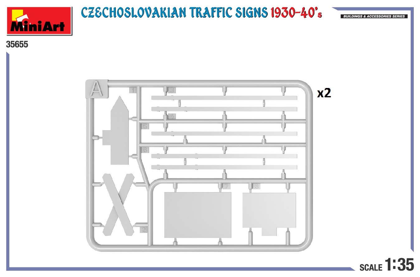 MiniArt 35655 1:35 Çekoslovak Trafik İşaretleri 1930-40’lar