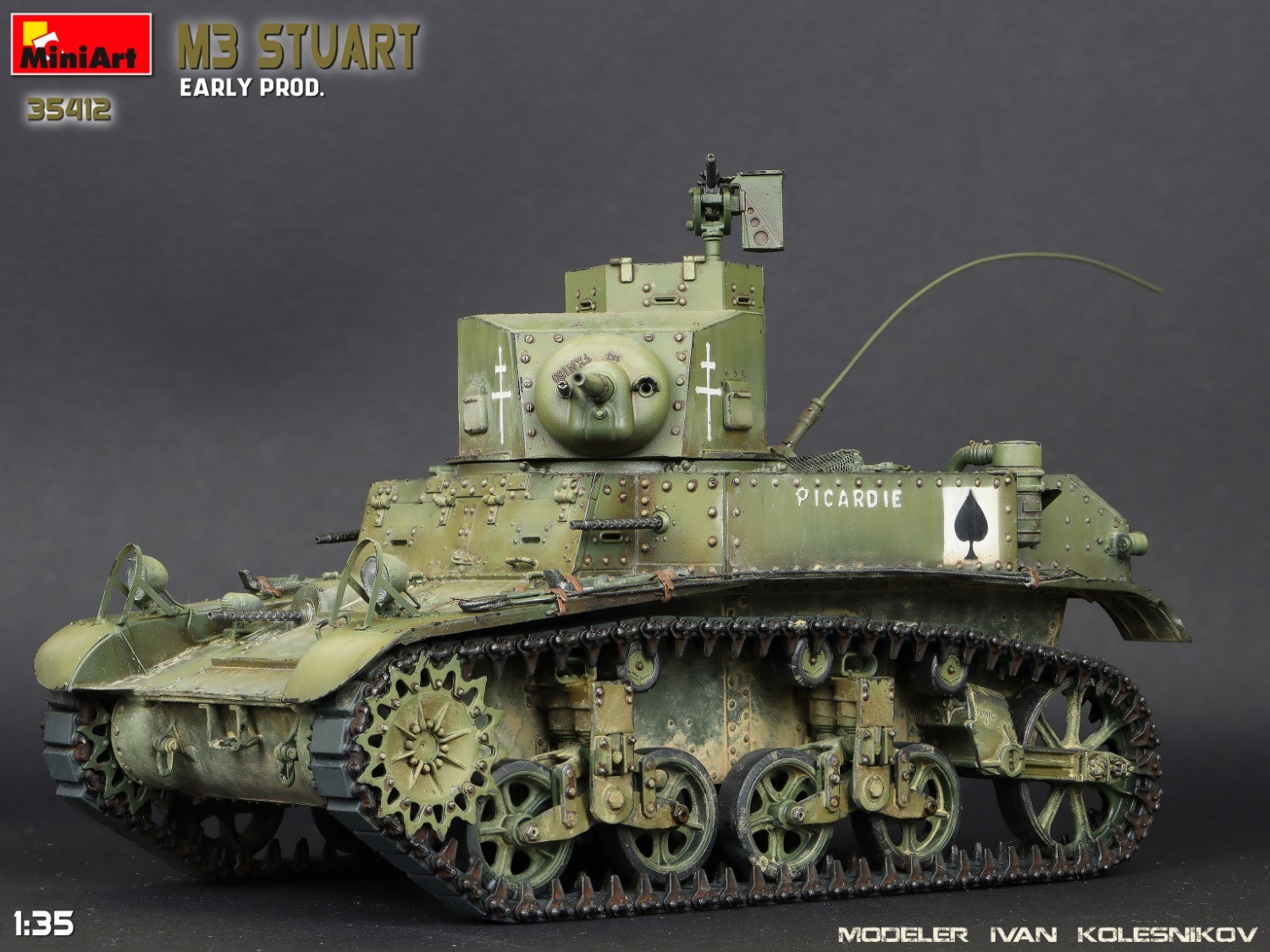 MiniArt 35412 1:35 M3 Stuart. Erken Üretim
