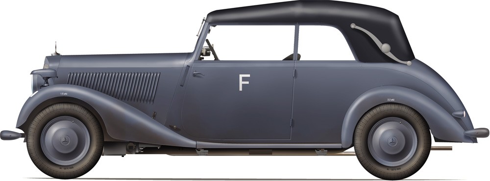MiniArt 35107 1:35 Alman Personel Aracı MB 170V. Cabriolet.