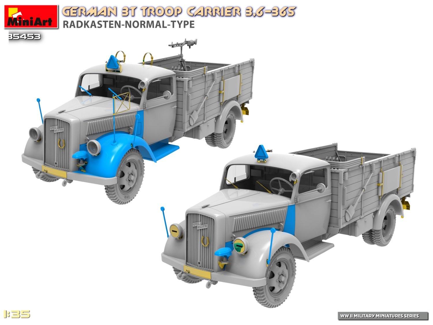 MiniArt 35453 1:35 Alman 3t. Personel Taşıyıcı Kamyon Maketi