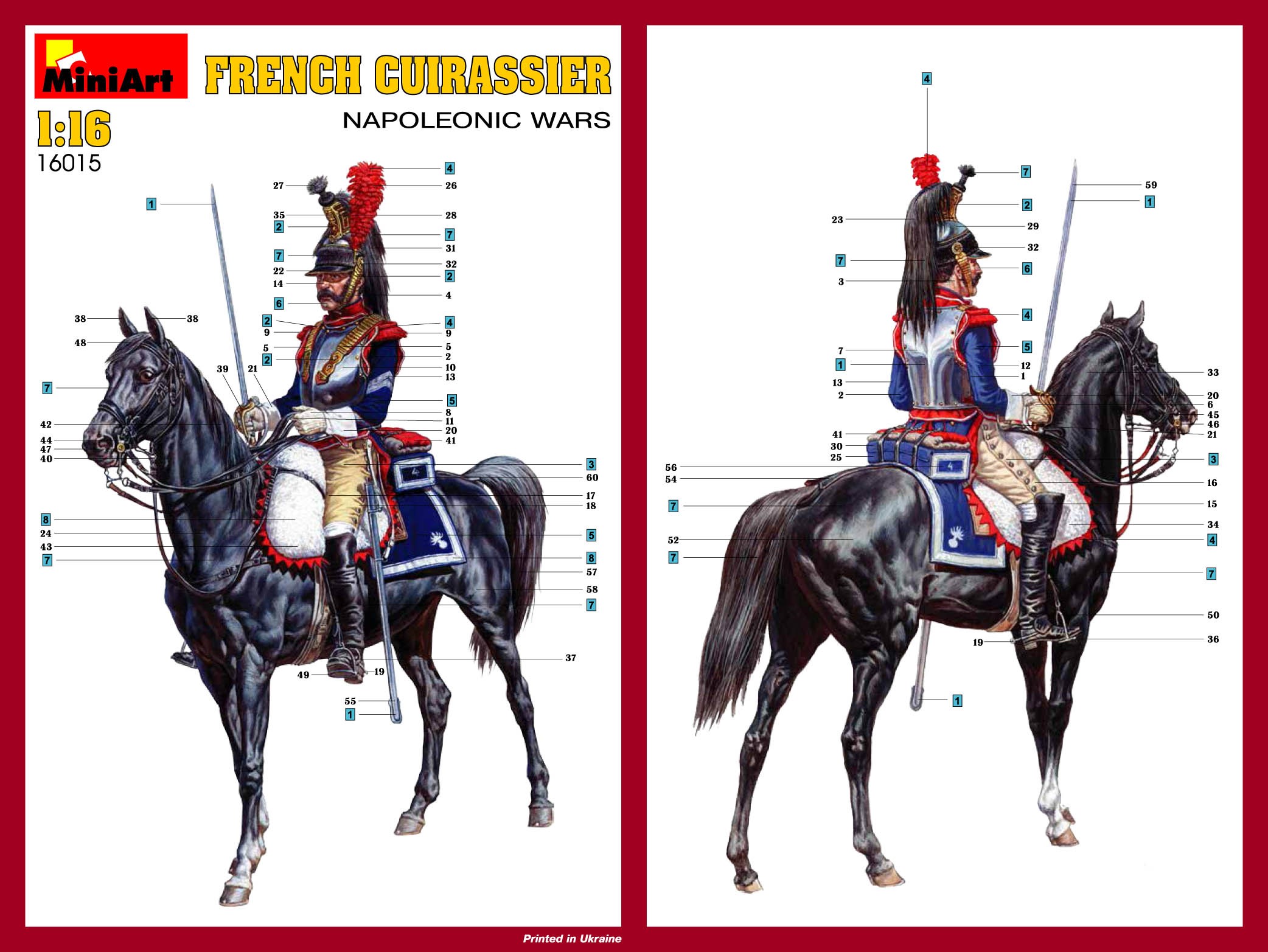MiniArt 16015 1:16 Fransız Zırhlı Süvari. Napolyon Savaşları