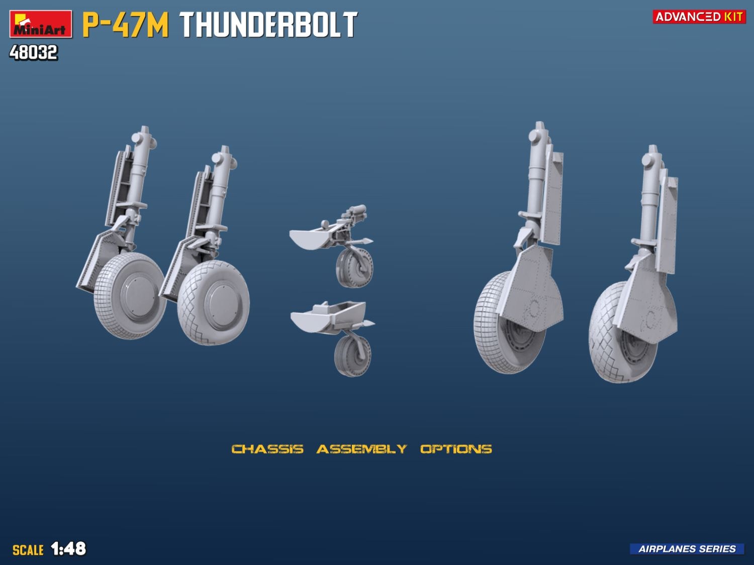 MiniArt 48032 1:48 P-47M Thunderbolt. İleri Düzey Uçak Maket Kit