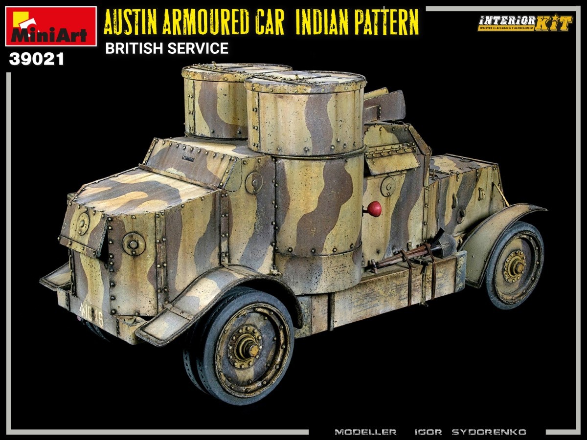 MiniArt 39021 1:35 Hint Desenli Austin Zırhlı Araba. İngiliz Servis. Interior Kit