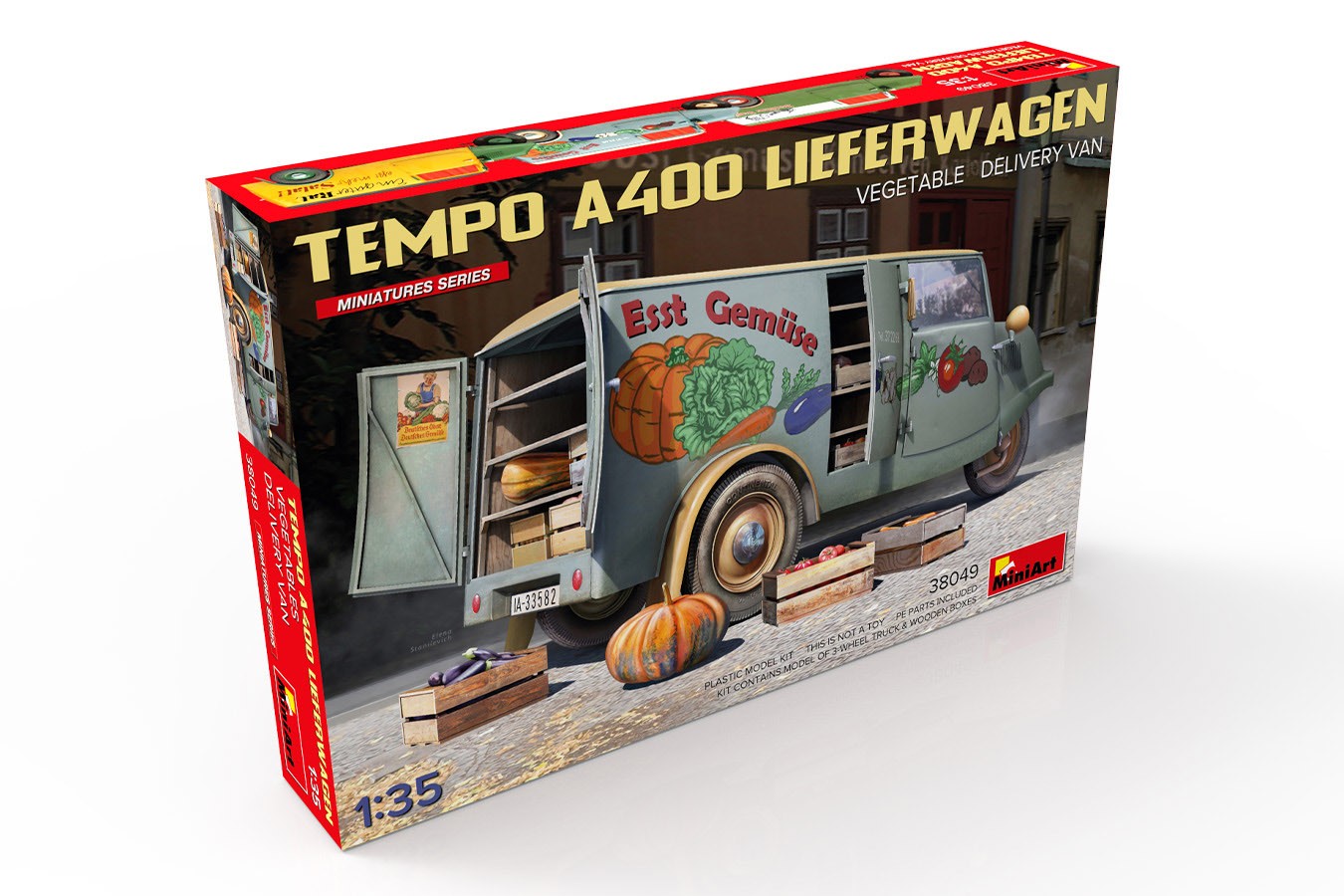 MiniArt 38049 1:35 Tempo A400 Lieferwagen. Sebze Taşıma Aracı