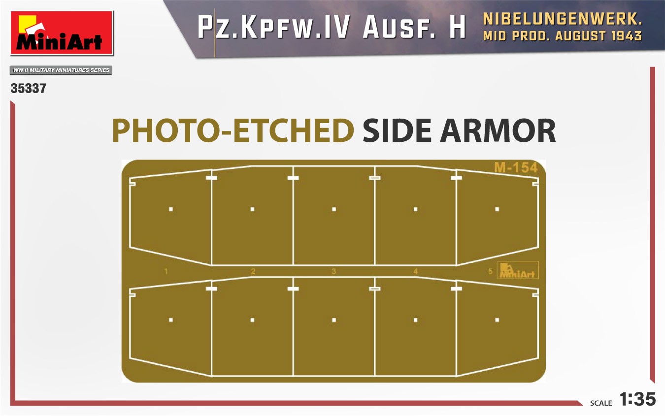 MiniArt 35337 1:35 Pz. Kpfw. IV Ausf. H Nibelungenwerk. Mid Prod. (Ağustos 1943)