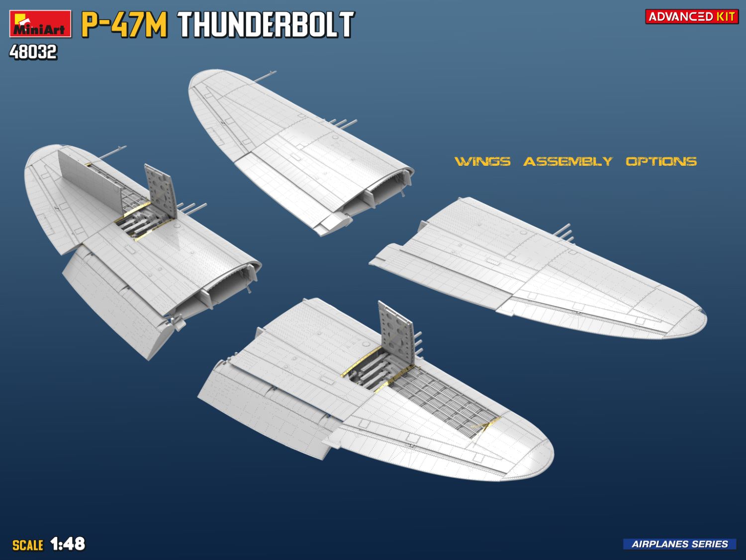 MiniArt 48032 1:48 P-47M Thunderbolt. İleri Düzey Uçak Maket Kit