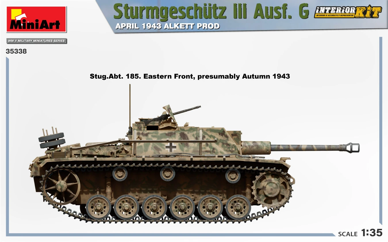 MiniArt 35338 1:35 Sturmgeschutz III Ausf. G April 1943 Alkett Prod. Interior Kit