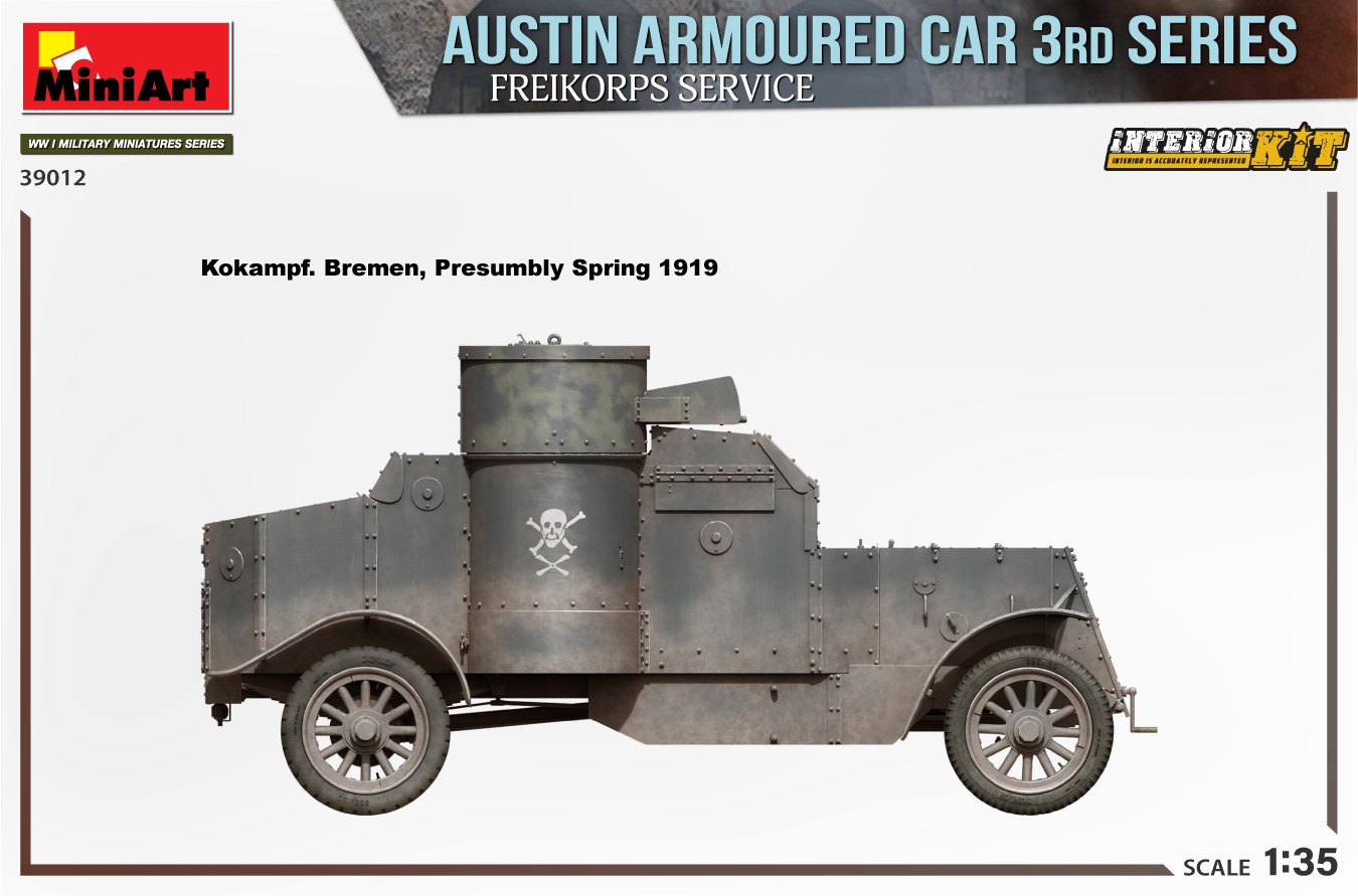 MiniArt 39012 1:35 Austin Zırhlı Araç 3. Seri: Freikorps Servis. Interior Kit
