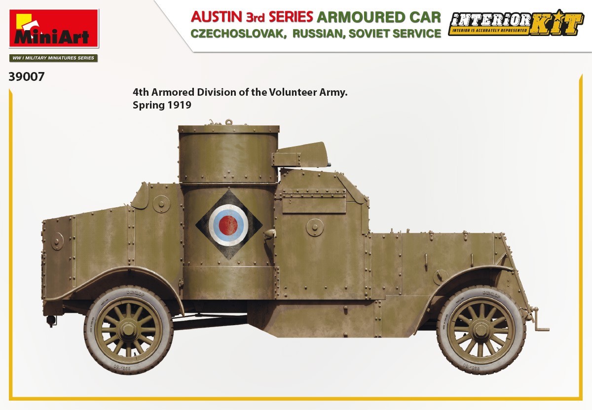 MiniArt 39007 1:35 Austin Zırhlı Araç 3. seri: Çekoslovakya, Rusya, Sovyet Servis Interior Kit