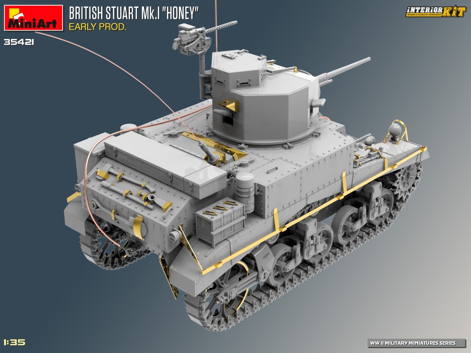 MiniArt 35421 1:35 İngiliz Stuart Mk.I "Honey" Erken Üretim. Interior Kit