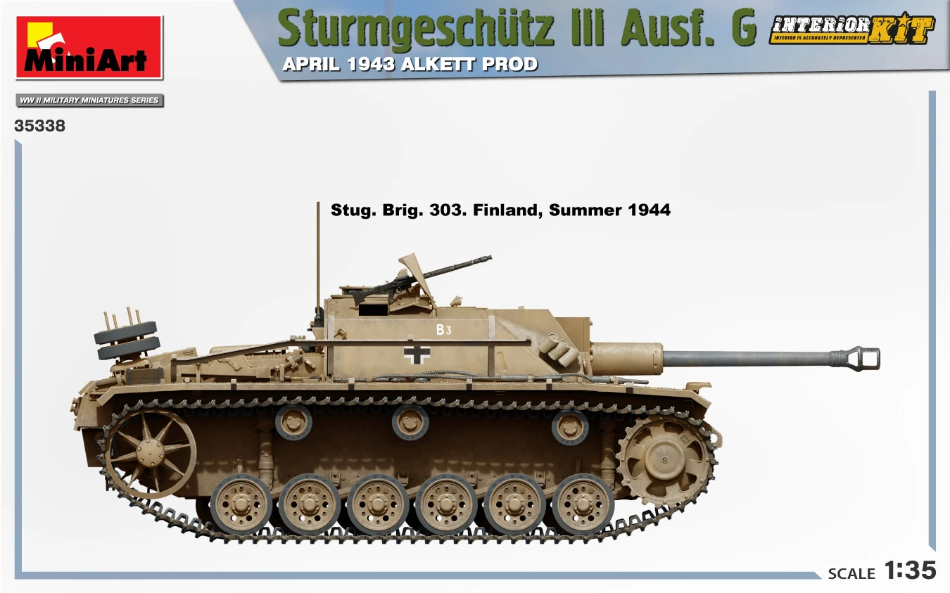 MiniArt 35338 1:35 Sturmgeschutz III Ausf. G April 1943 Alkett Prod. Interior Kit