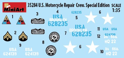 MiniArt 35284 1:35 Amerikan Motosiklet Tamir Ekibi. Özel Üretim
