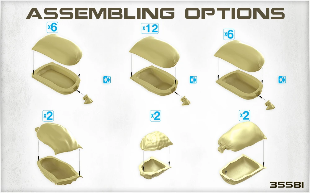 MiniArt 35586 1:35 Çuval (Kum, Çimento, Sebze, Un vb.)