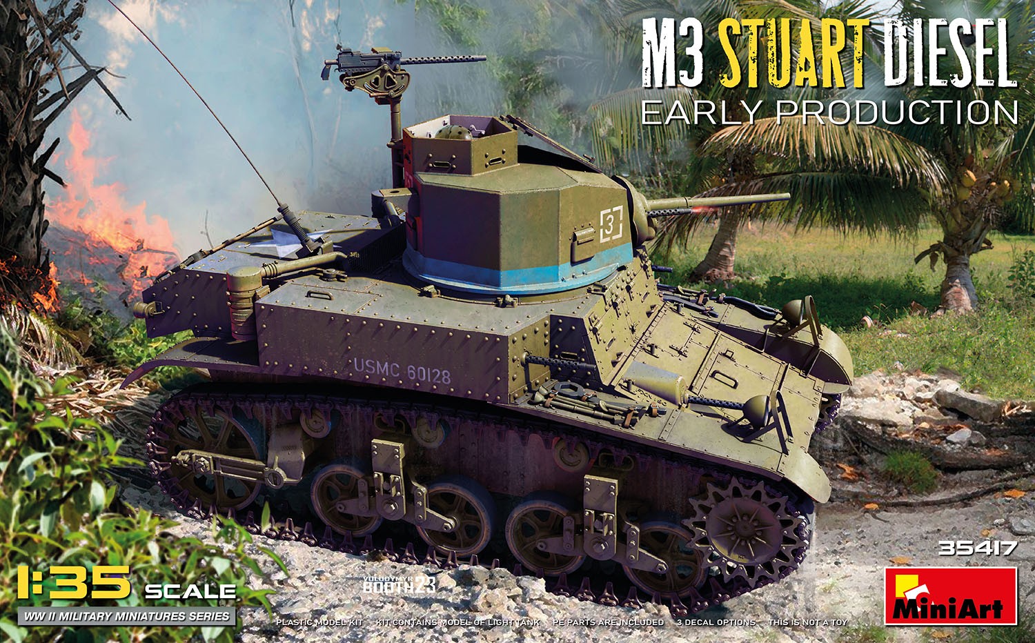 MiniArt 35417 1:35 M3 Stuart Diesel Erken Üretim