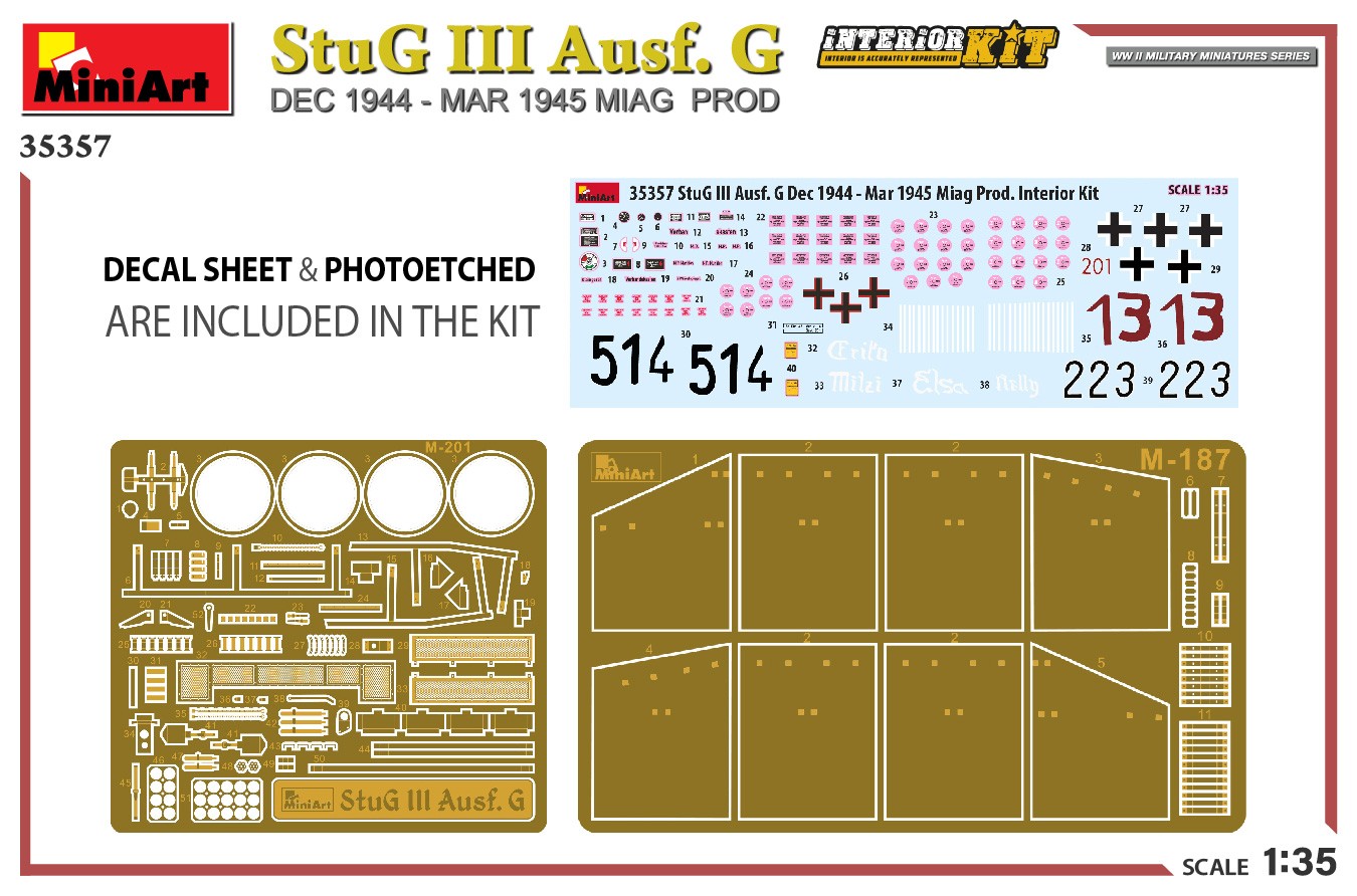 MiniArt 35357 1:35 Miniart StuG III Ausf. G  Ara 1944 - Mart 1945 Interior Kit