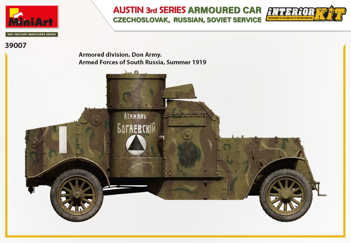MiniArt 39007 1:35 Austin Zırhlı Araç 3. seri: Çekoslovakya, Rusya, Sovyet Servis Interior Kit