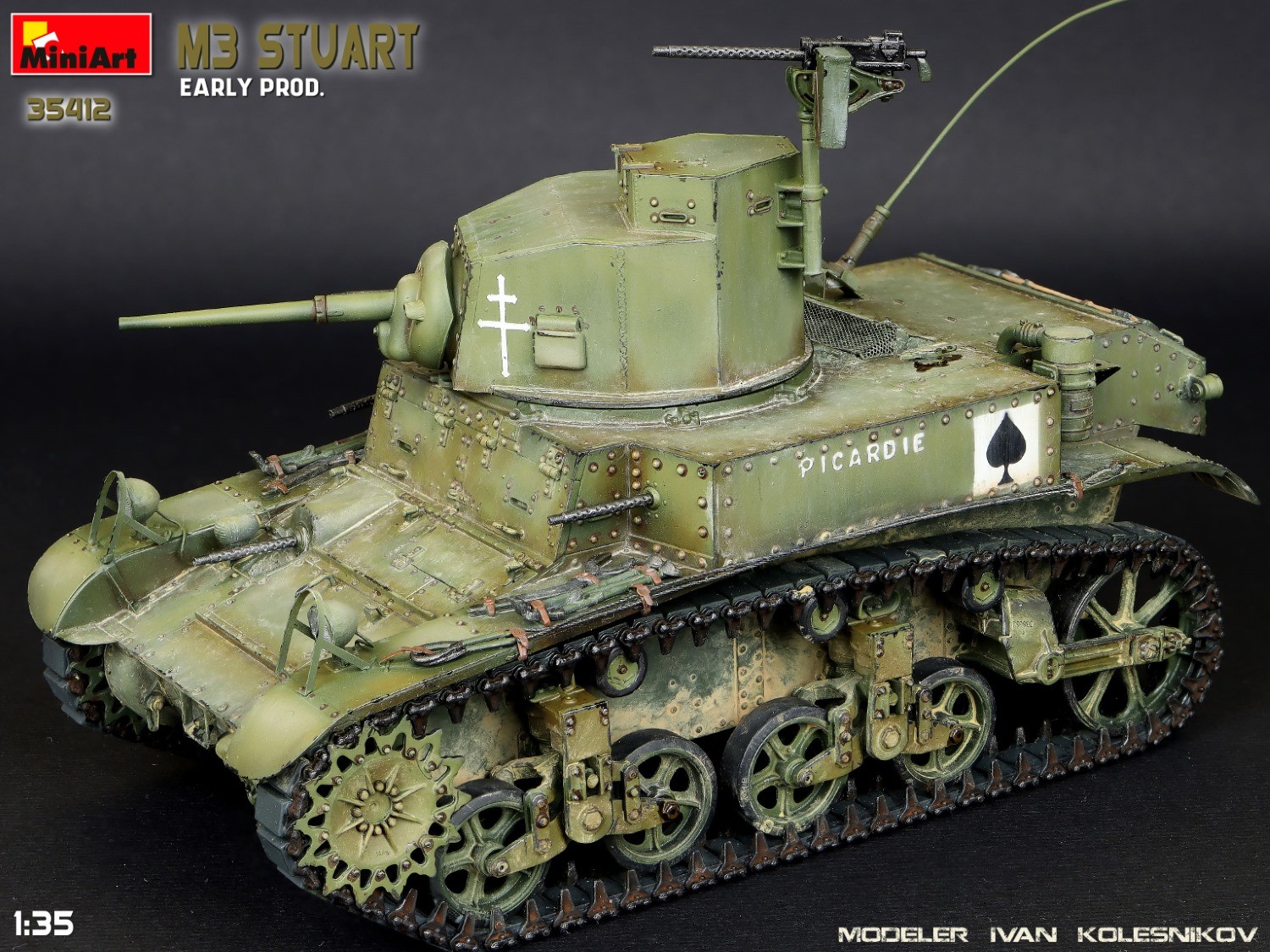 MiniArt 35412 1:35 M3 Stuart. Erken Üretim