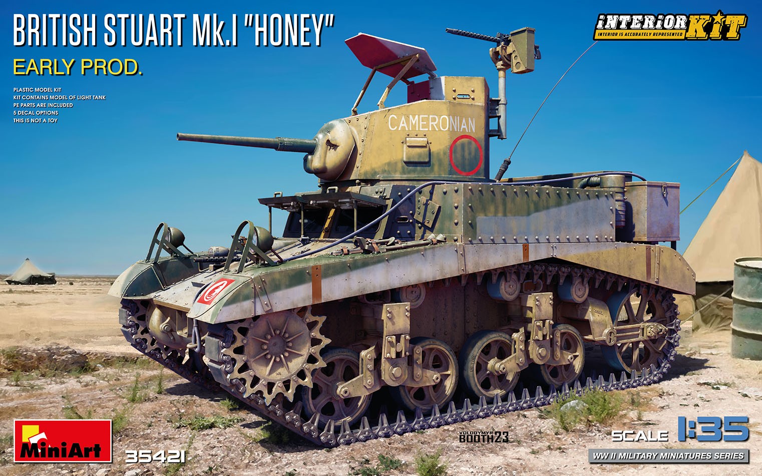 MiniArt 1:35 İngiliz Stuart Mk.I "Honey" Erken Üretim. Interior Kit