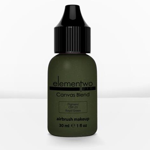 Elementwo Pro Canvas Blend Airbrush Makeup CBP-25 Royal Green Parlak Pigment 30ml.