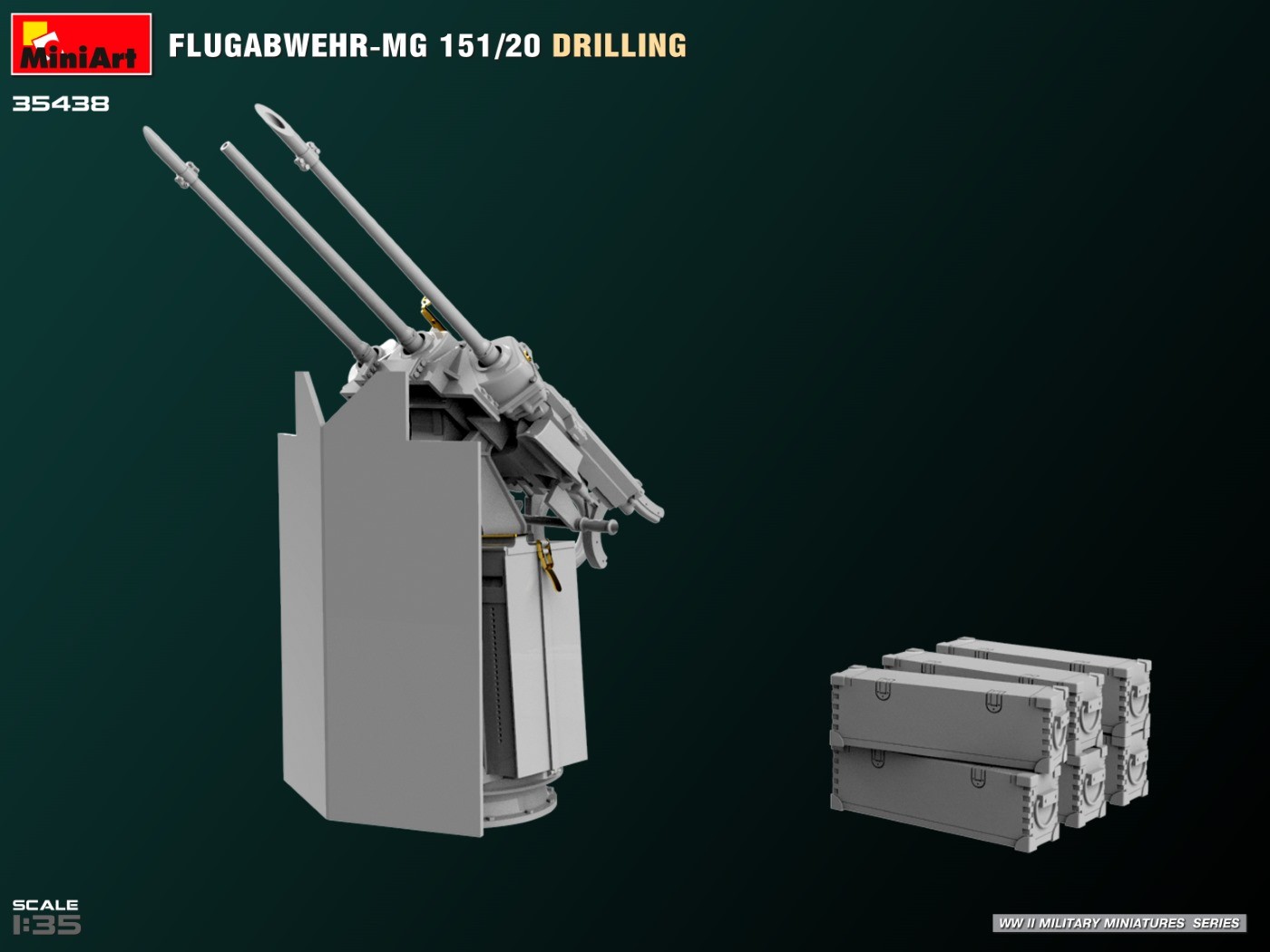 MiniArt 35438 1:35 Flugabwehr-MG 151/20 Drilling