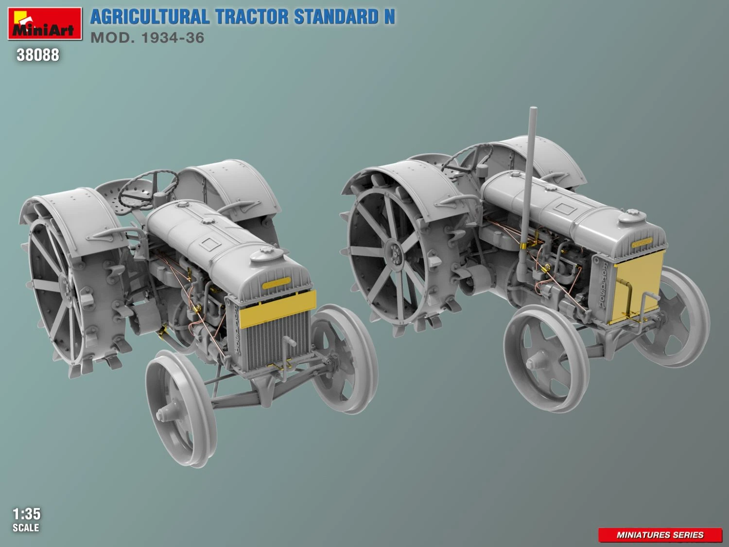 MiniArt 38088 1:35 Tarımsal Traktör Maketi. Standart N Mod. 1934-36