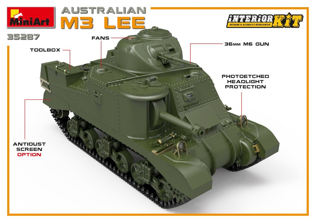 MiniArt 35287 1:35 Avustralya M3-Lee Interior Kit