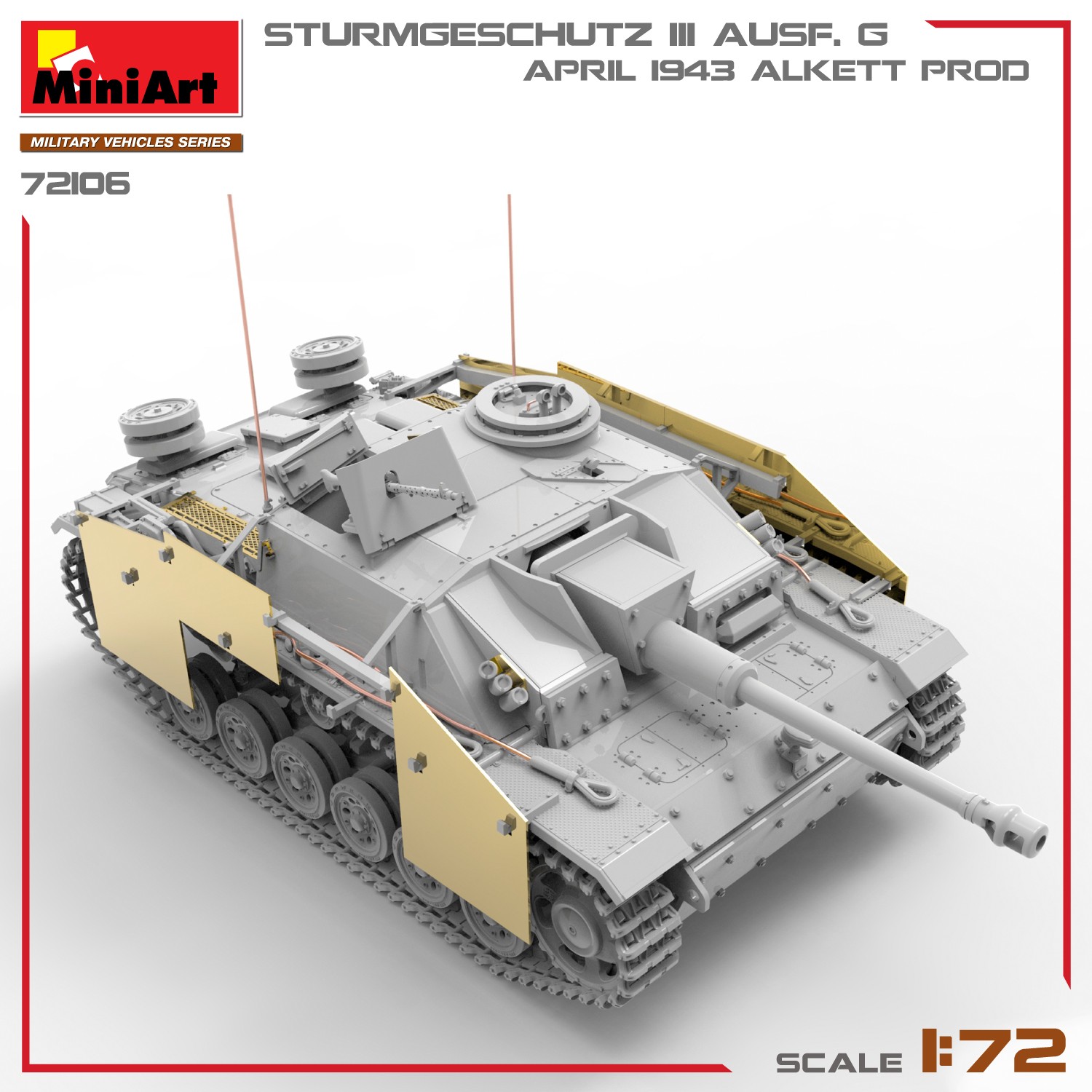 MiniArt 72106 1:72 1:72 StuG III Ausf. G Nisan 1943 Üretimi