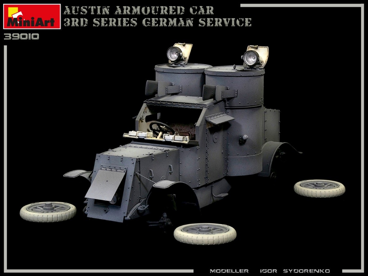 MiniArt 39010 1:35 Austin Zırhlı Araba 3. Seri: Alman, Avusturya Macaristan, Fin Servisi. Interior Kit