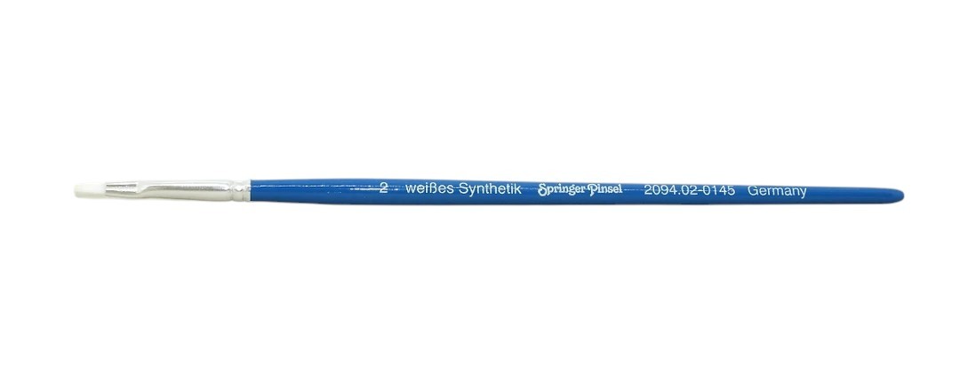 Springer Pinsel Hobbypinsel Sentetik Beyaz Yassı Kıllı Fırça 02