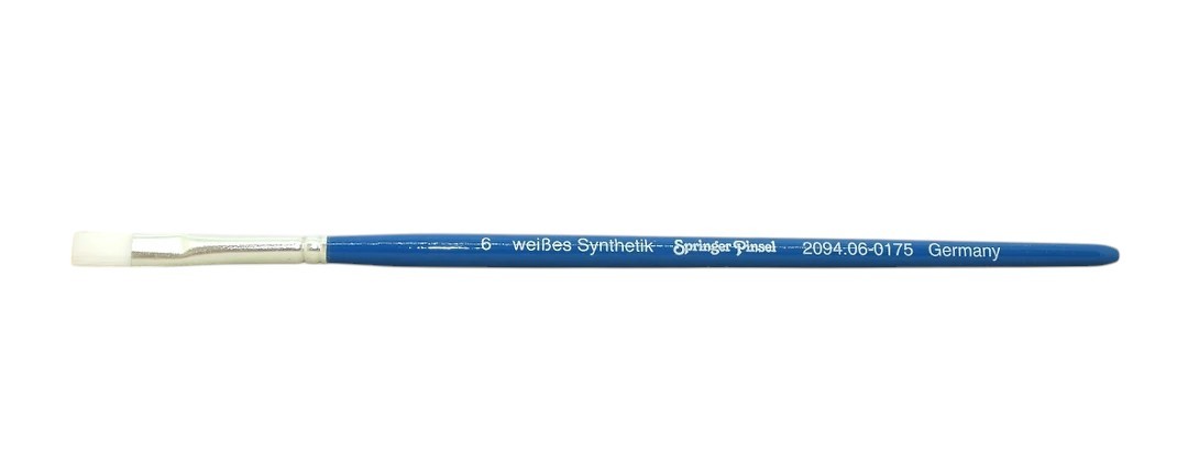 Springer Pinsel Hobbypinsel Sentetik Beyaz Yassı Kıllı Fırça 06