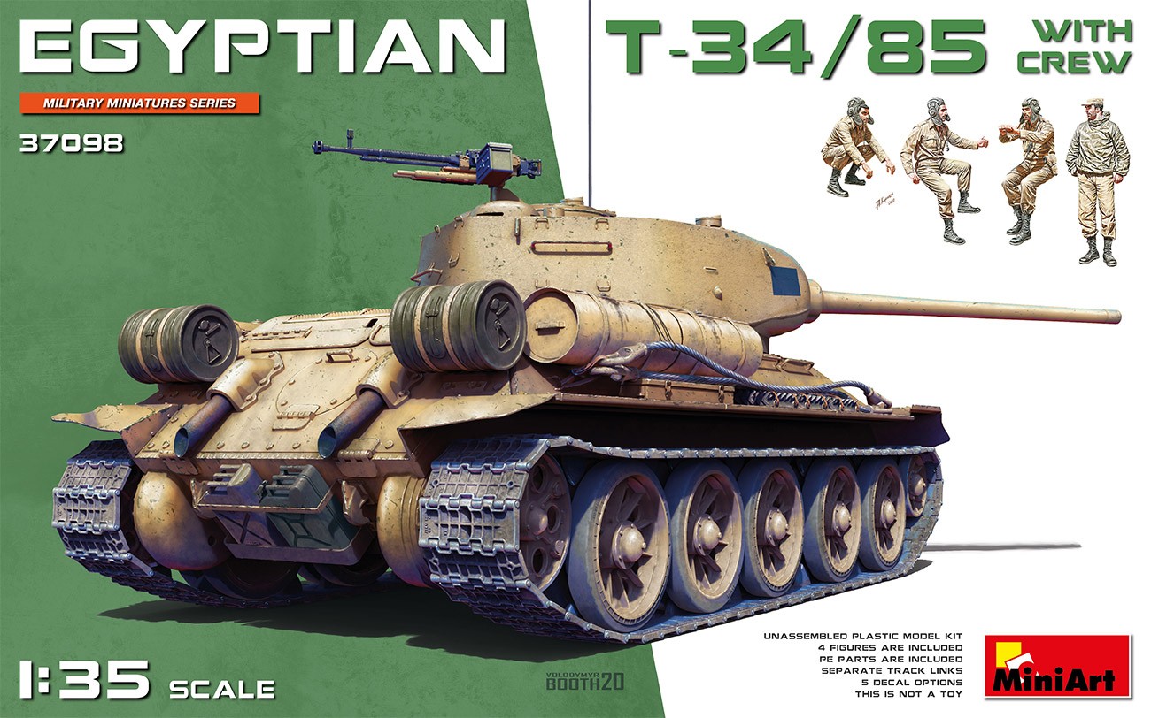 MiniArt 37098 1:35 T-34/85 Mısır - Mürettebatı ile birlikte