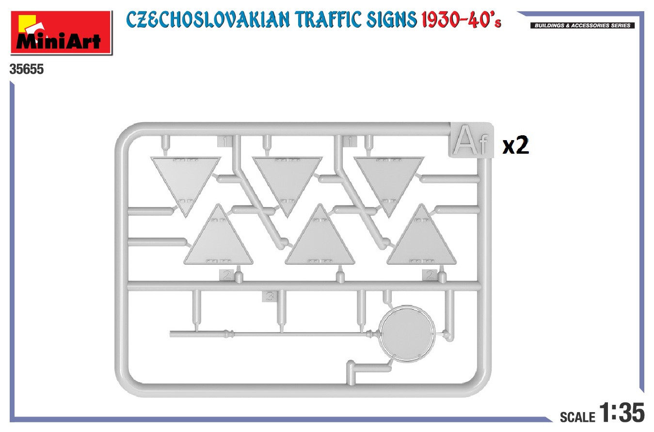 MiniArt 35655 1:35 Çekoslovak Trafik İşaretleri 1930-40’lar