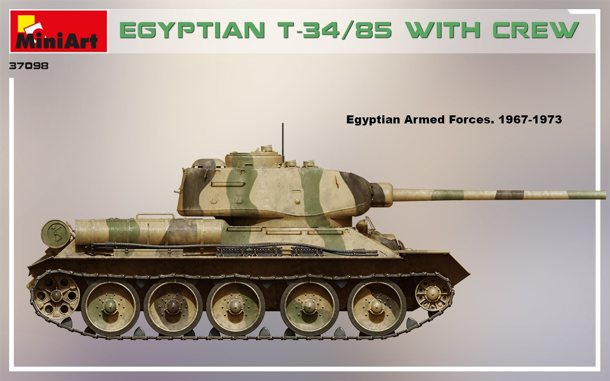MiniArt 37098 1:35 T-34/85 Mısır - Mürettebatı ile birlikte