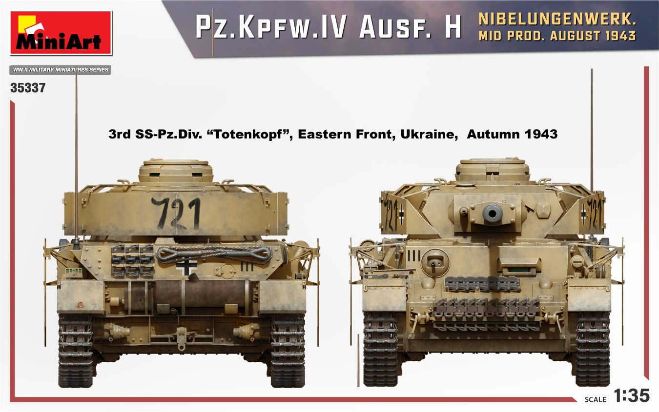 MiniArt 35337 1:35 Pz. Kpfw. IV Ausf. H Nibelungenwerk. Mid Prod. (Ağustos 1943)