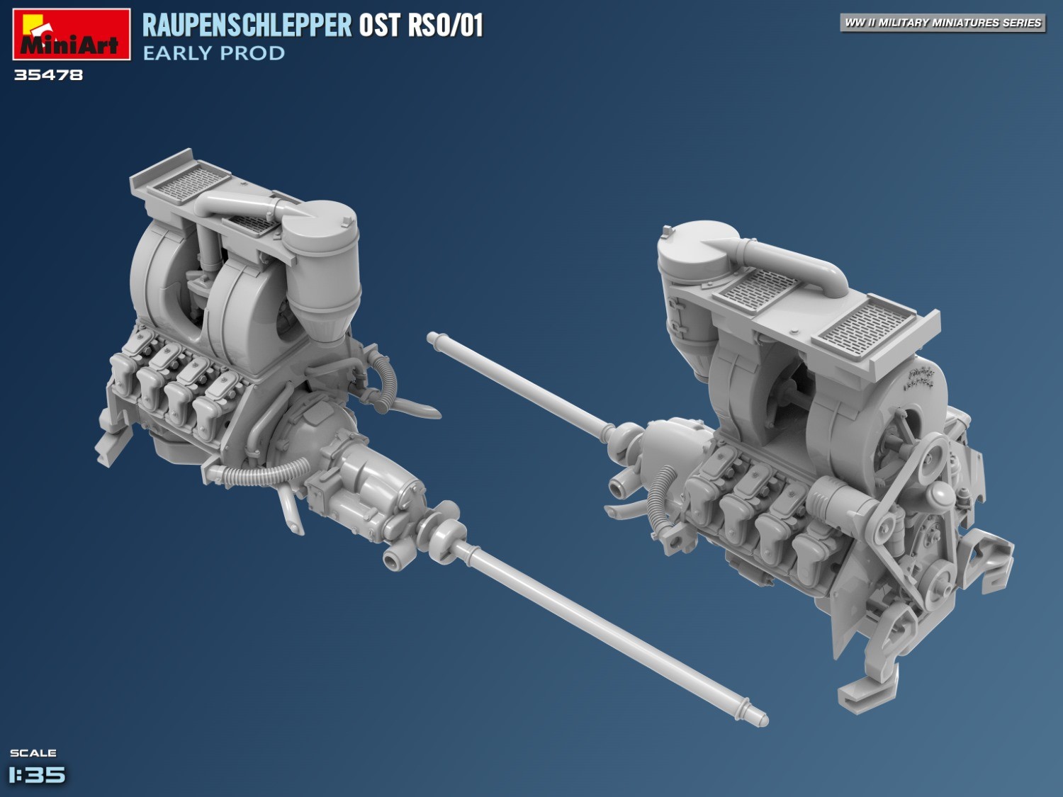 MiniArt 35478 1:35 Raupenschlepper Ost RSO/01. Erken Üretim