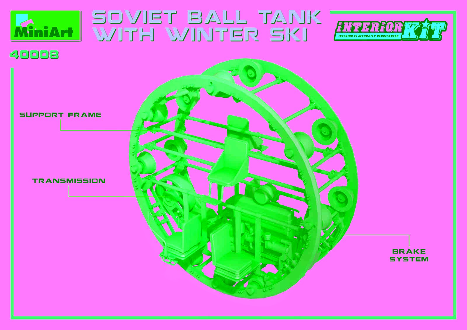 MiniArt 40008 1:35 Kayaklı Sovyet Top Tank - Interior Kit