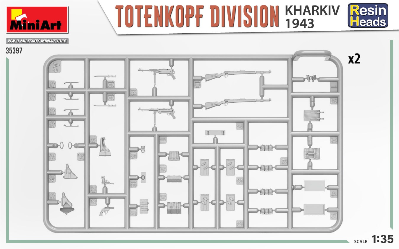 MiniArt 35397 1:35 TotenKopf Tümeni. Kharkov 1943. Reçine Başlı