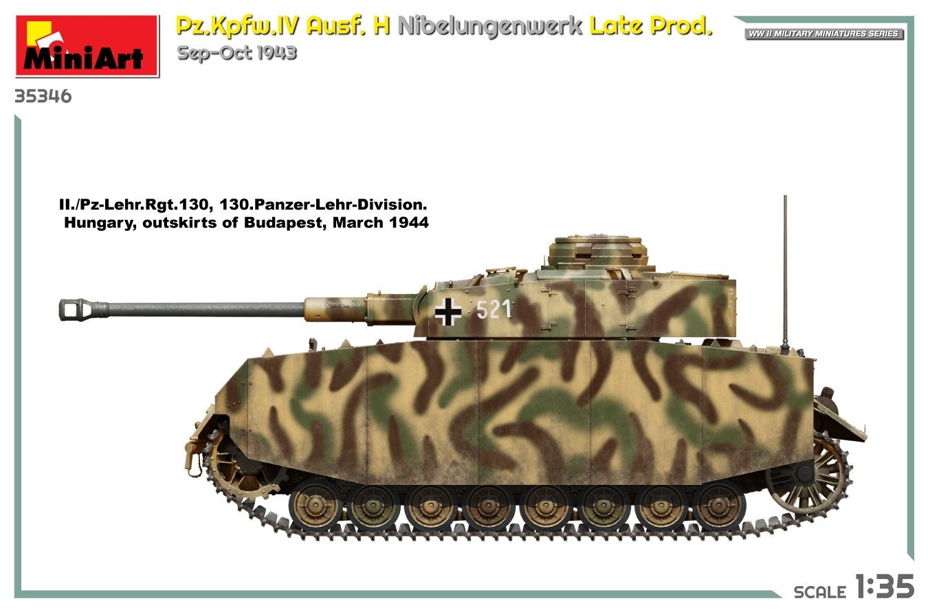 MiniArt 35346 1:35 Pz.Kpfw.IV Ausf. H Nibelungenwerk Late Prod. (Sep-Oct 1943)