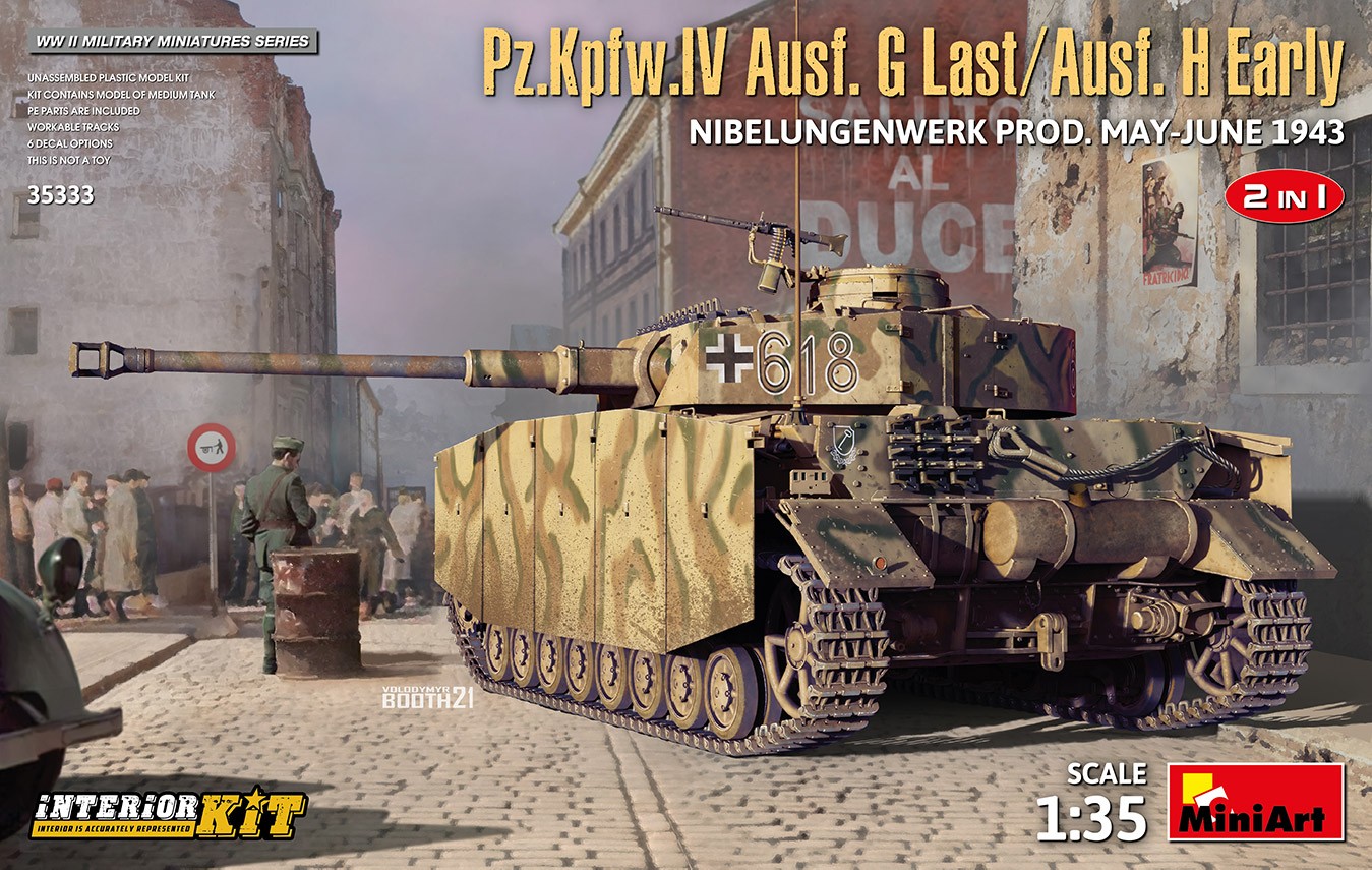 MiniArt 35333 1:35 Pz.Kpfw.IV Ausf. G-Last/H-Early Nibelungenwerk Prod. (Mayıs-Haziran 1943) 2in1 Interior Kit