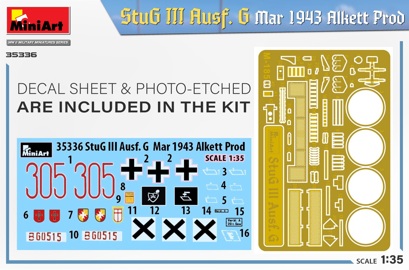 MiniArt 35336 1:35 StuG III Ausf G Mar 1943 Alkett Prod