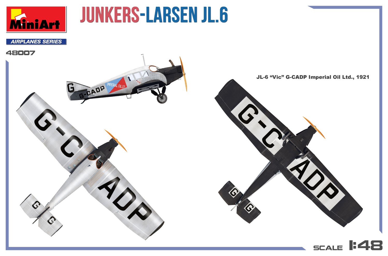 MiniArt 48007 1:48 Junkers-Larsen JL.6 Uçak Maketi