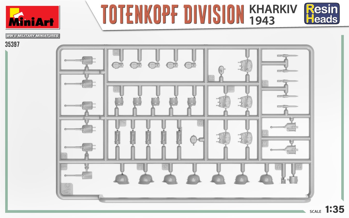MiniArt 35397 1:35 TotenKopf Tümeni. Kharkov 1943. Reçine Başlı