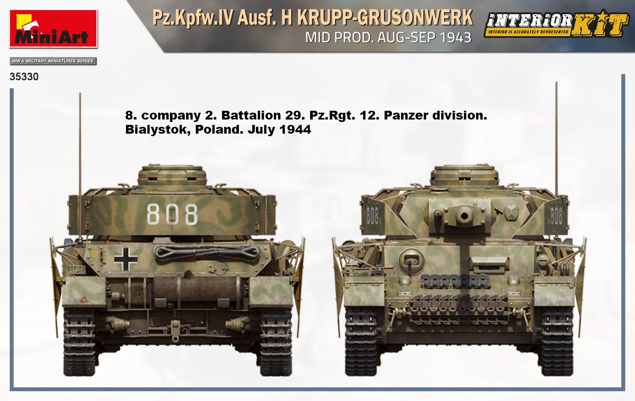 MiniArt 35330 1:35 Pz. Kpfw. IV Ausf H Krupp - Grusonwerk Mid. Prod. Ağustos-Eylül 1943 Interior Kit