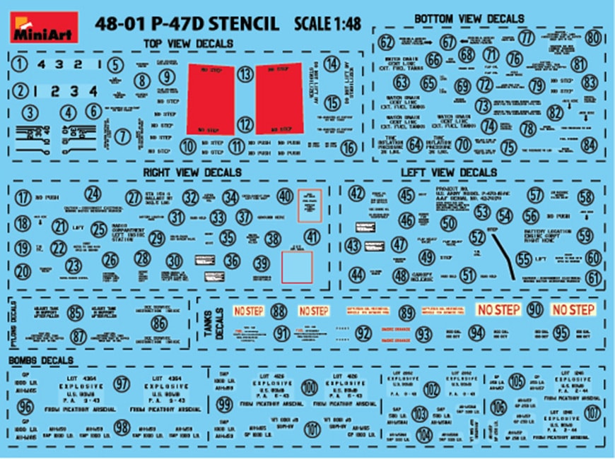MiniArt 48030 1:48 P-47D-10RE Thunderbolt Maketi Advanced Kit