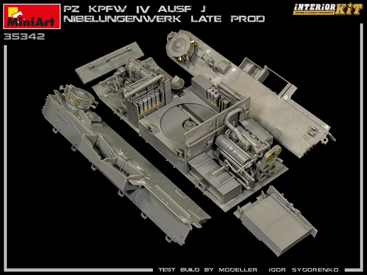 MiniArt 35342 1:35 Pz. Kpfw. IV Ausf J Nibelungenwerk Son Üretim (Ocak-Şubat 1945) Interior Kit