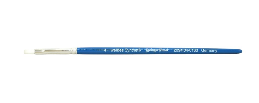 Springer Pinsel Hobbypinsel Sentetik Beyaz Yassı Kıllı Fırça 04